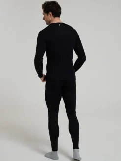 Noir - Mountain Warehouse Haut thermique à col rond en mérinos pour homme
