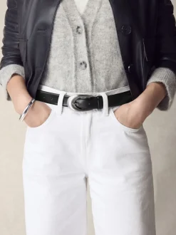 Noir - N. Premium Made In Italie Ceintures en Cuir à boucle Grandes tailles