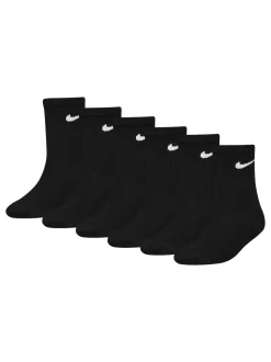 Noir - Nike Chaussettes Col rond pour petits enfants 6 Lot