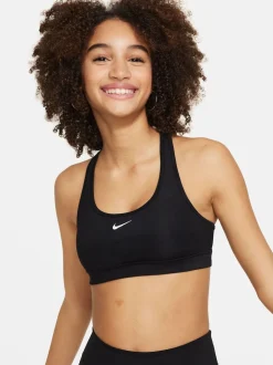 Noir - Nike soutien-gorge Dri-FIT Swoosh