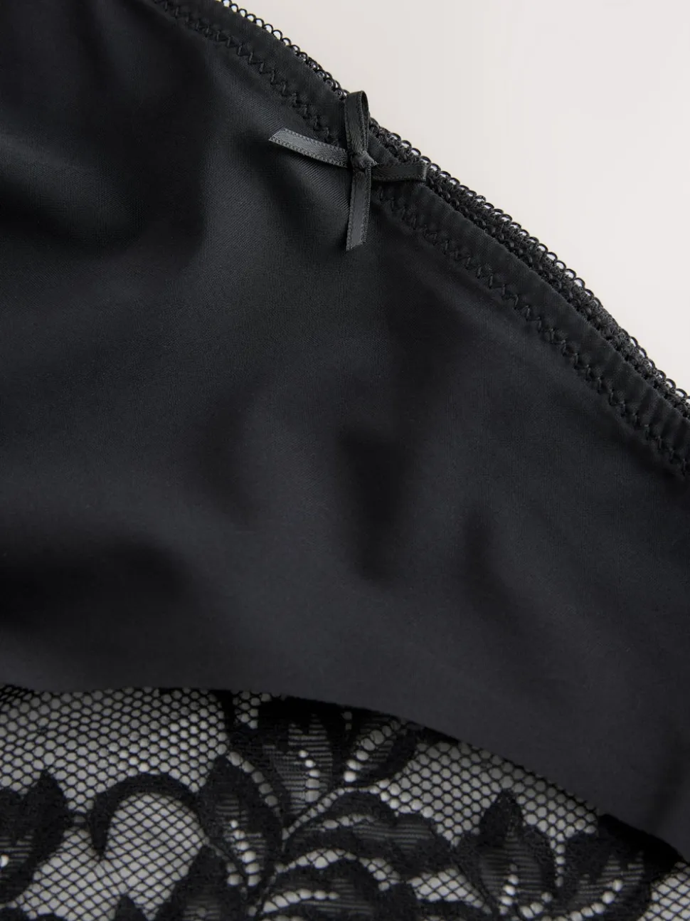 Noir - No VPL Lace Back Briefs 3 Pack