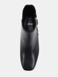 Noir - Novo Bottes Kate zippées à talons carrés et bout carré