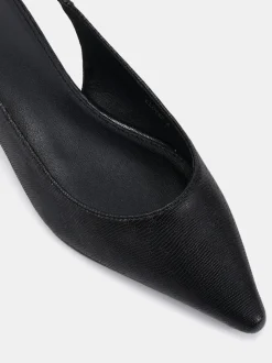 Noir - Novo Chaussures à bride arrière à talon bas et bout pointu