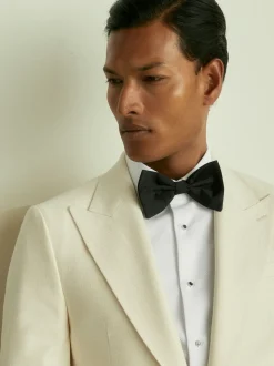 Noir - Nœud papillon Reiss Boyle en gros-grain de soie