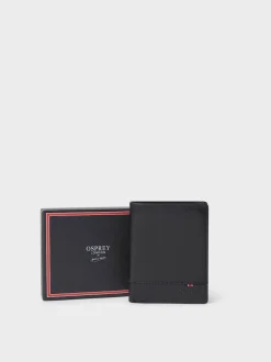 Noir - Osprey London The London Leather Wallet avec poche à pièces