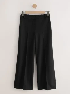 Noir - Pantalon ajusté coupe large