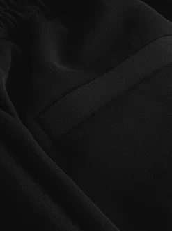 Noir - Pantalon ample à dos élastique