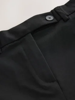 Noir - Pantalon bootcut habillé avec laine