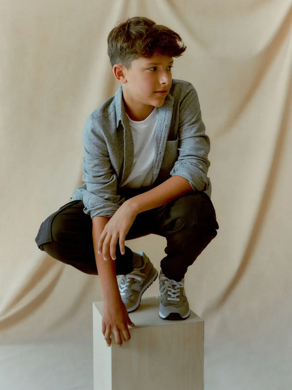 Noir - Pantalon cargo (3-16ans)