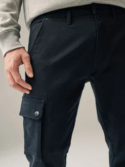 Noir - Pantalon cargo coupe ajustée Motionflex stretch