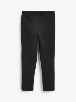 Noir - Pantalon d’école extensible riche en coton à enfiler (3-16ans)