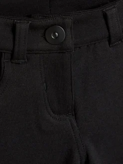 Noir - Pantalon d'école skinny extensible en jersey (3-18ans)