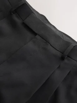 Noir - Pantalon élégant plissé coupe décontractée