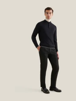 Noir - Pantalon Peckham Rye en flanelle à cordon de serrage