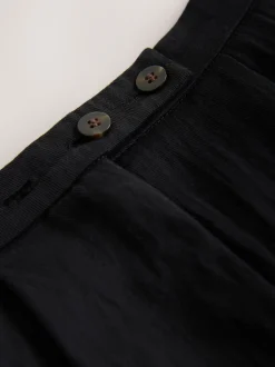 Noir - Pantalon plissé ultra-large