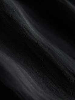 Noir - Pantalon plissé ultra-large