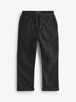 Noir - Pantalon Pull-On à Taille Côtelée (3-16ans)