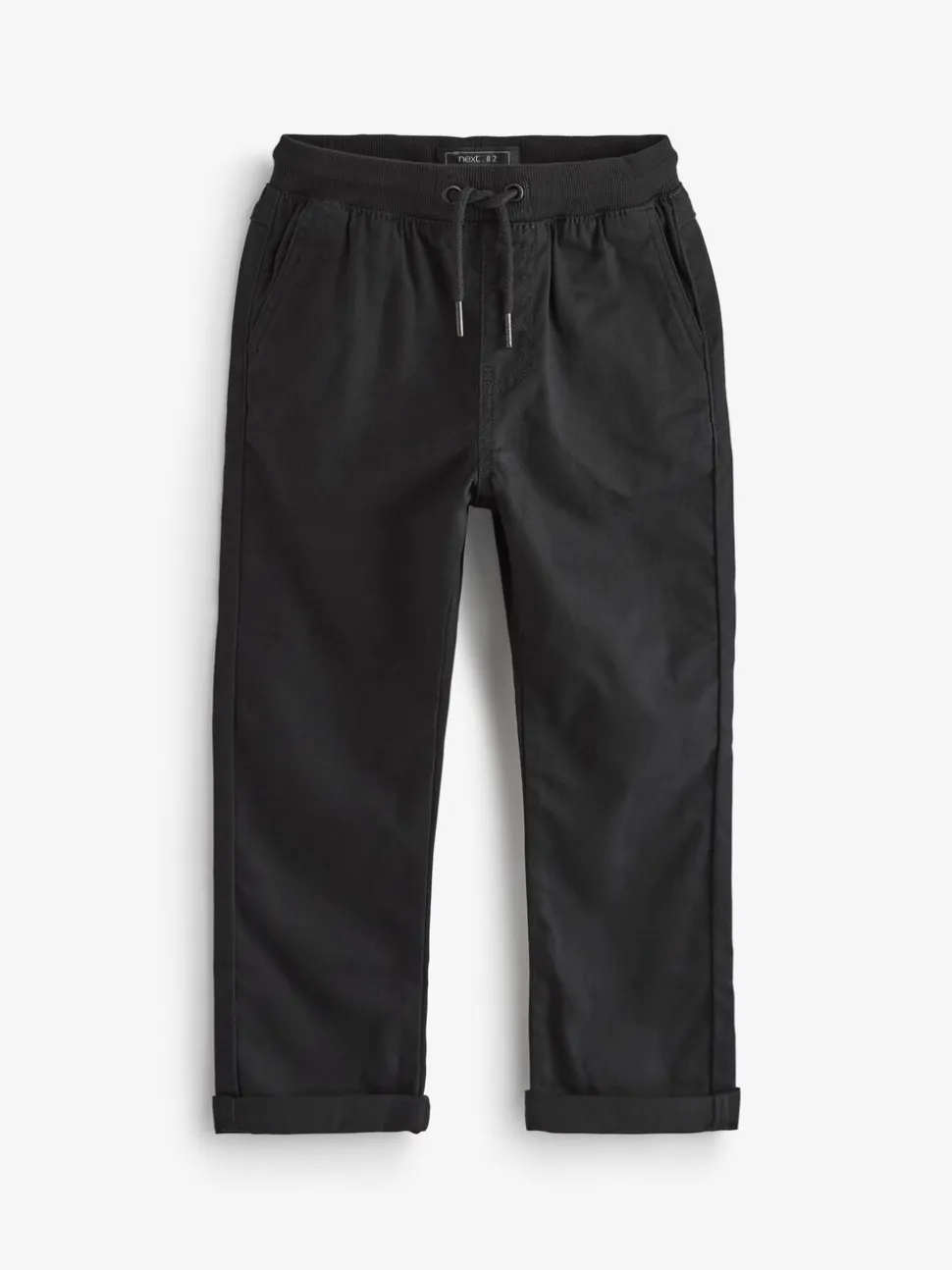 Noir - Pantalon Pull-On à Taille Côtelée (3-16ans)