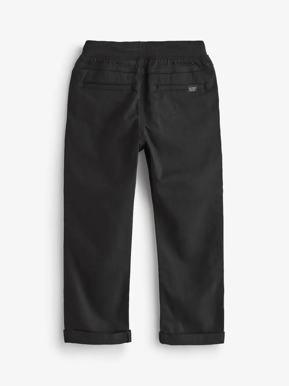 Noir - Pantalon Pull-On à Taille Côtelée (3-16ans)