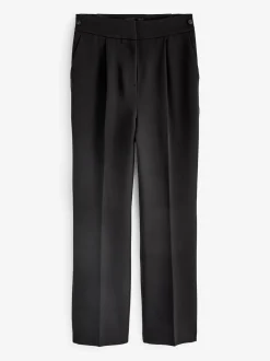 Noir - Pantalon sablier ajusté