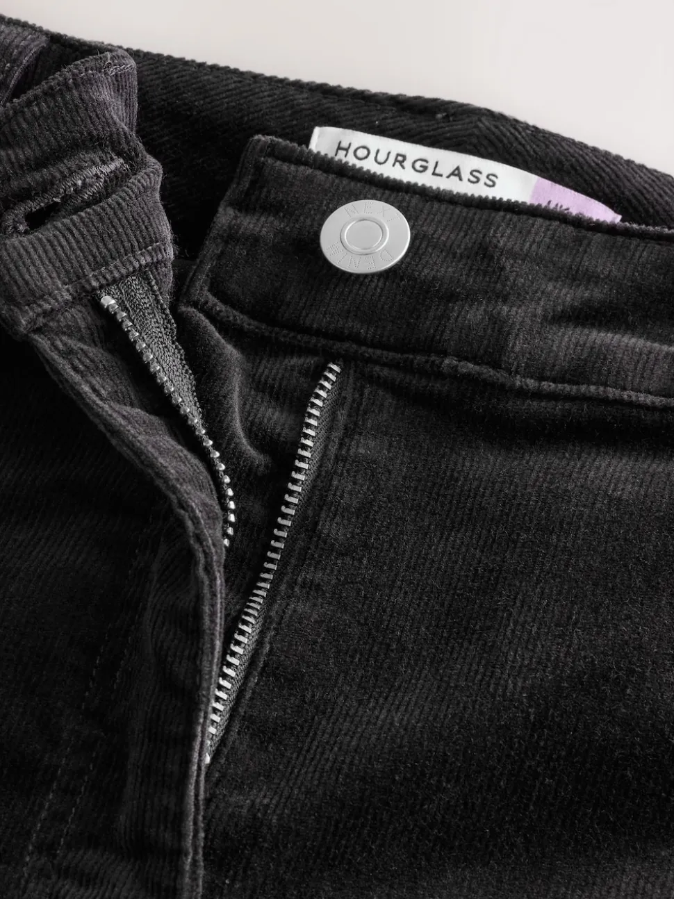 Noir - Pantalon sablier bootcut en velours côtelé