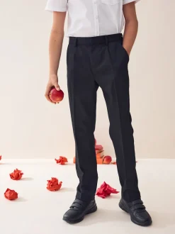 Noir - Pantalon scolaire à plis (3-17ans)