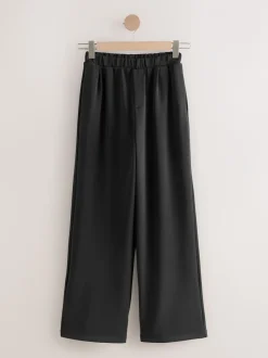 Noir - Pantalons Amples à enfiler en jersey ultra-doux modal Mélange