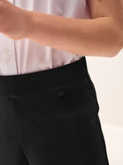 Noir - Pantalons Amples en jersey extensible en coton riche (3-17ans)