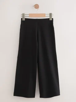 Noir - Pantalons Amples en jersey extensible en coton riche (3-17ans)