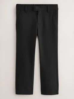 Noir - Pantalons d’école à coupe standard, jambes plus longues (3-17ans)