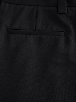 Noir - Pantalons habillés à coupe large EDIT à double plis