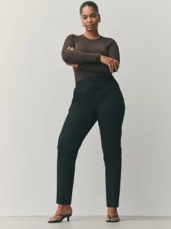 Noir - Pantalons slim Ajusté Hourglass