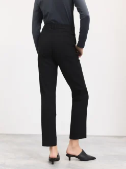 Noir - Pantalons slim habillés en laine