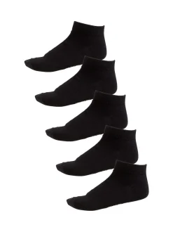 Noir - Paquet de 5 chaussettes d'entraînement en coton riche