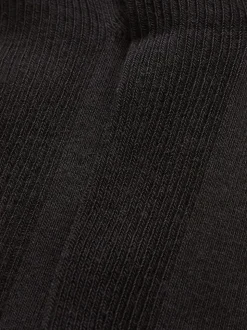 Noir - Paquet de 2 chaussettes d'école en coton riche au dessus du genou