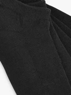 Noir - Paquet de 5 chaussettes d'entraînement à semelle coussinée en coton riche