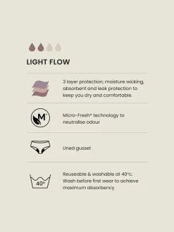 Noir - Paquet de 2 culottes périodiques légères pour adolescents (7-16ans)