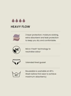 Noir - Paquet de 2 culottes menstruelles pour adolescents (7-16ans)