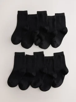 Noir - 10{Paquet de chaussettes en coton riche
