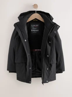 Noir - Parka imperméable (3-17ans)