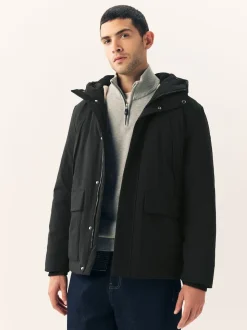 Noir - Parka ThermoGen avec doublure en peau de mouton