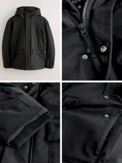 Noir - Parka ThermoGen avec doublure en peau de mouton