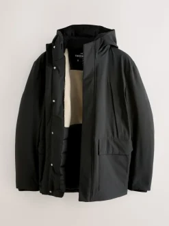 Noir - Parka ThermoGen avec doublure en peau de mouton