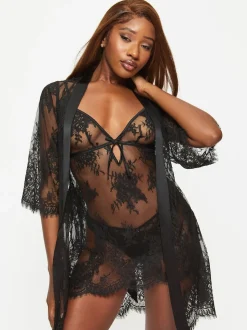 Noir - Peignoir Ann Summers Availing en dentelle
