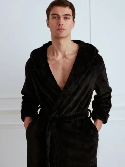 Noir - Peignoir Chelsea Peers en polaire