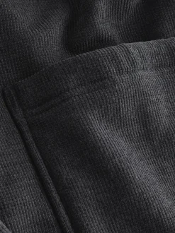 Noir - Peignoir texturé en velours côtelé