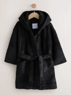 Noir - Peignoirs en laine polaire (1.5-16ans)