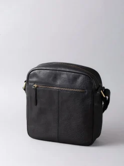 Noir - Petit sac messager Keswick en cuir Lakeland Leather