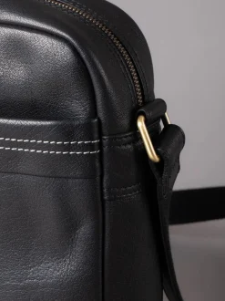 Noir - Petit sac messager Keswick en cuir Lakeland Leather