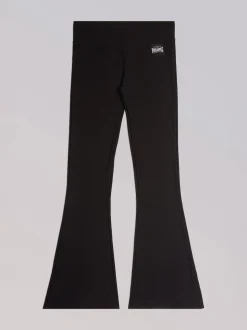 Noir - Pineapple Womens Leggings évasés en côtes